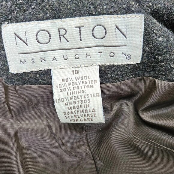 Norton Mcnaughton Women Blazer 100% Wool Two Button Style Jacket Size 10 - Picture 9 of 9